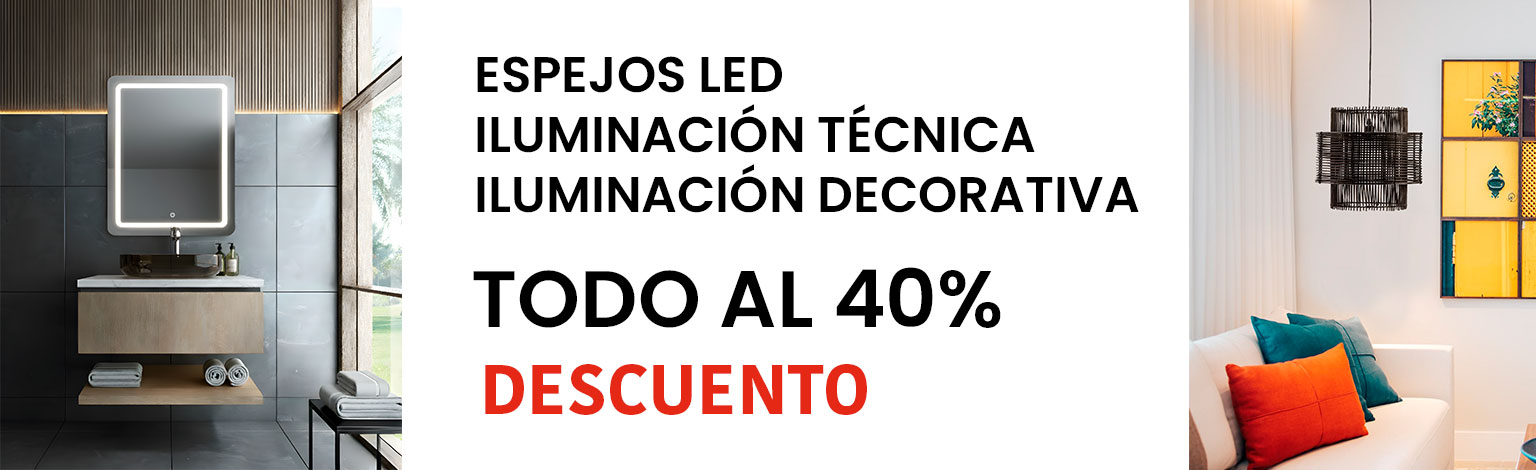 Espejos LED y lámparas decorativas para iluminación de baño